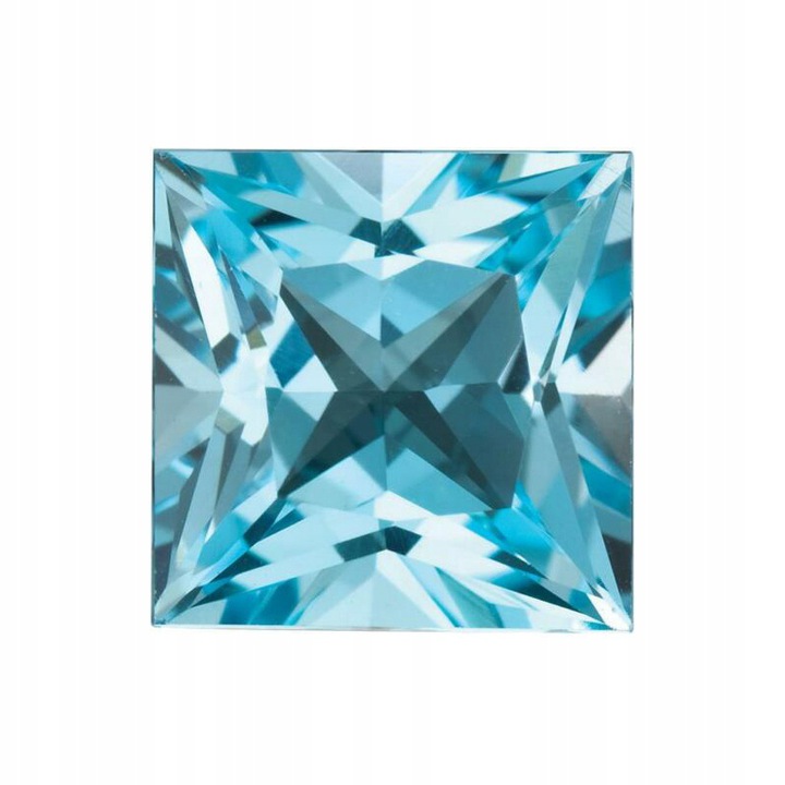 Topaz niebieski kamień do produkcji biżuterii masowej kwadratowy 6 – 4 mm