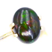 Etiopski opal czarny 2,6 ct na pierścionek