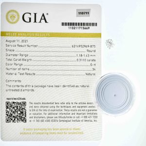 Diament GIA do oprawy bocznej 1,18-1,43mm G-H 1szt