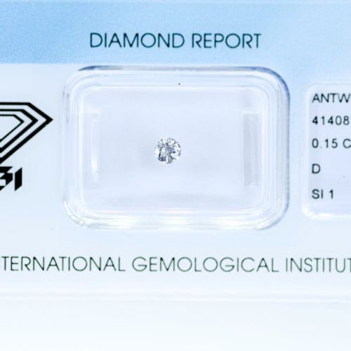 Diament na pierścionek zaręczynowy 0,15ct SI1 D IGI