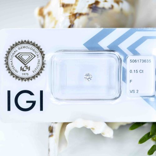 Diament na pierścionek zaręczynowy 0,15ct VS2 F IGI