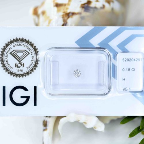 Diament na pierścionek zaręczynowy 0,18ct VS1 H IGI