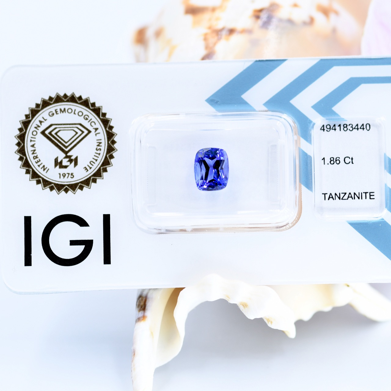 Tanzanit 1,86ct z certyfikatem IGI