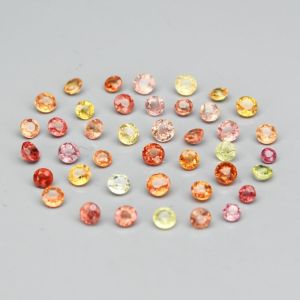 Szafir zestaw 41szt. na pierścionek lub obrączkę 1.8mm