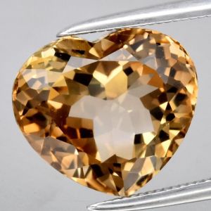 Imperial topaz na duży pierścionek serce 5,75ct