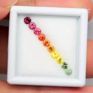 Szafir zestaw 10szt. na pierścionek lub obrączkę 2.8mm