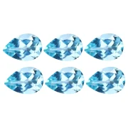 Topaz niebieski łezka 10x6mm na srebrny pierścionek