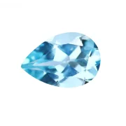 Topaz niebieski łezka 10x6mm na srebrny pierścionek