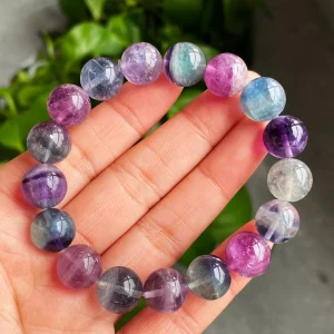 Bransoletka z naturalnego fluorytu