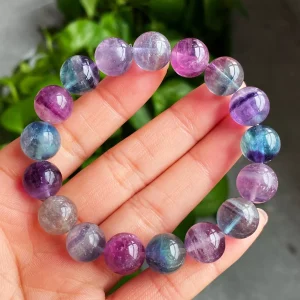 Bransoletka z naturalnego fluorytu