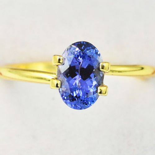 Tanzanit 1,62ct z certyfikatem IGI na pierścionek