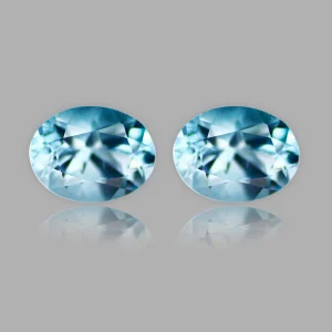 Topaz owalny para 3,09ct na kolczyki