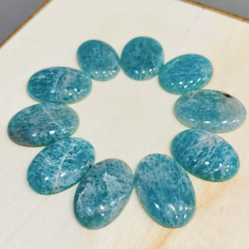 Amazonit zestaw 10 szt do wyrobu biżuterii artystycznej