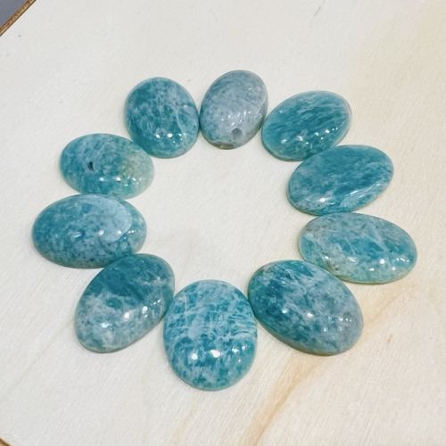 Amazonit zestaw 10 szt do wyrobu biżuterii artystycznej