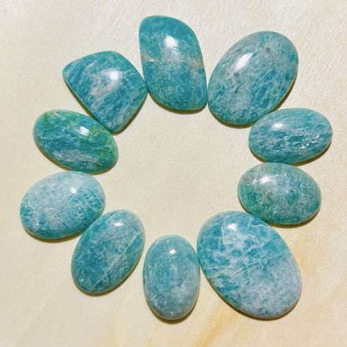 Amazonit zestaw 10 szt do wyrobu biżuterii artystycznej