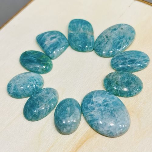 Amazonit zestaw 10 szt do wyrobu biżuterii artystycznej