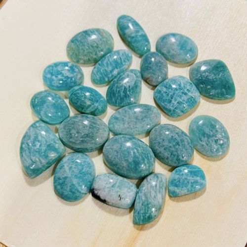 Amazonit zestaw 19 szt do wyrobu biżuterii artystycznej