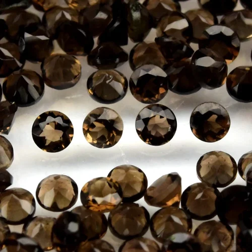 Kwarc dymny kamień do produkcji biżuterii okrągły 1,7 mm