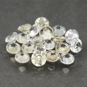 Szafir bardzo jasnożółty 3 mm do oprawy