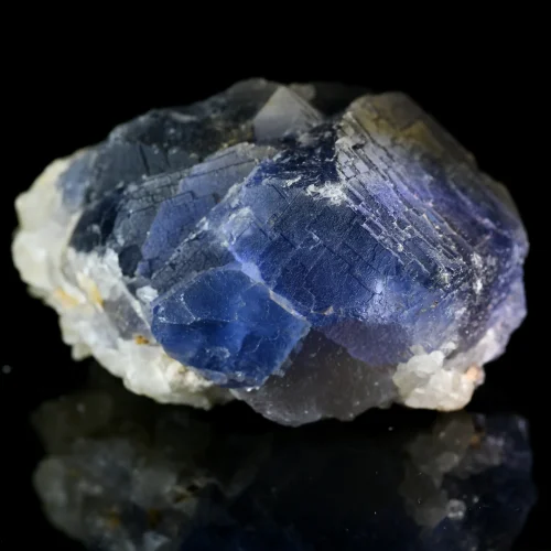 Fluoryt z kalcytem minerał okaz kolekcjonerski