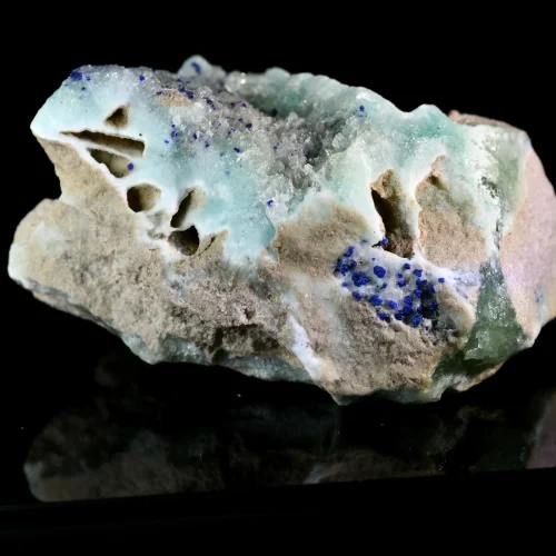 Aragonit z azurytem minerał okaz kolekcjonerski