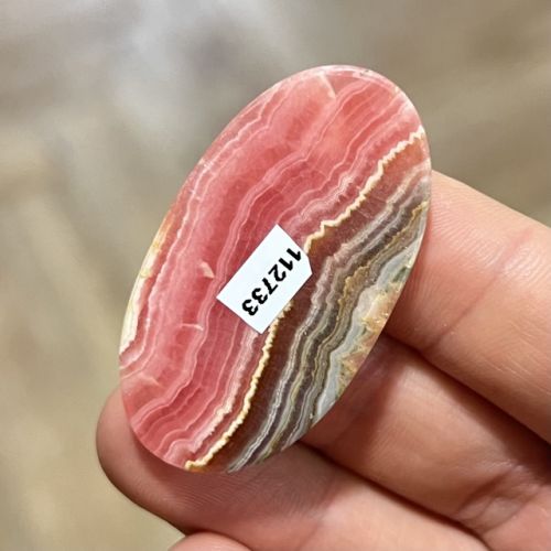 Rodochrozyt kaboszon kamień do wyrobu biżuterii 46x25mm