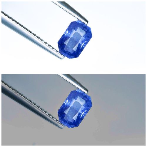Szafir kamień szlachetny na pierścionek 7x5mm 1,24ct certyfikat IGI
