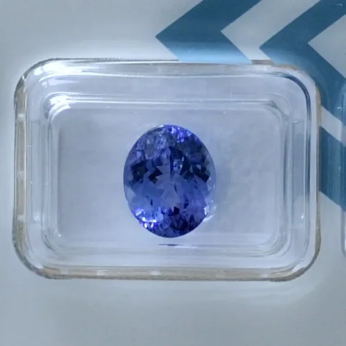 Tanzanit 4,32ct z certyfikatem IGI na pierścionek