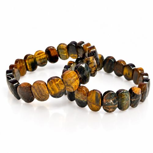Bransoletka z naturalnego niebieskiego tygrysiego oka 15x10mm