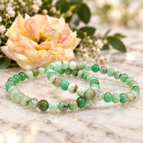 Bransoletka z naturalnego chryzoprazu 6mm