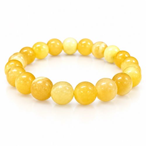 Bransoletka z naturalnego żółtego kalcytu 8mm