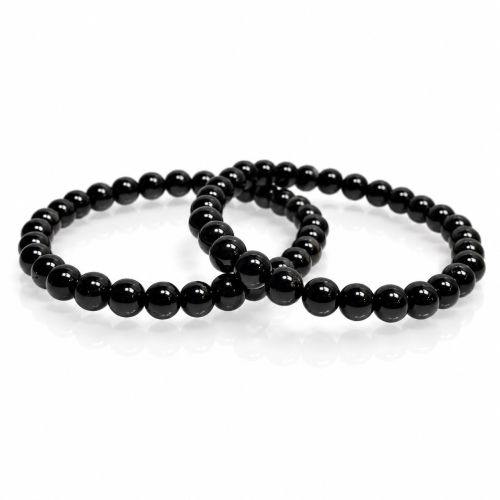 Bransoletka z naturalnego czarnego turmalinu 6,5mm